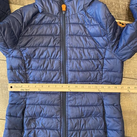 Save the Duck Women's Daisy Quilted  Navy Jacket Size S - Picture 12 of 13